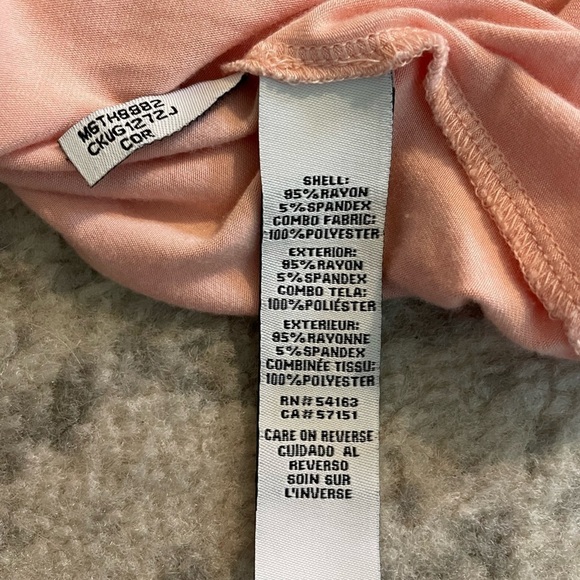 Calvin Klein Sleeveless Peachy Blouse V Neck Light Weight Pockets - Picture 6 of 6